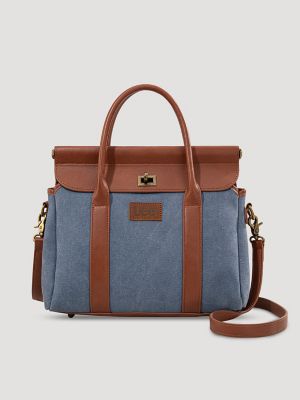 Women's Canvas Satchel in Jean