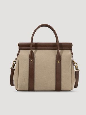 Women's Canvas Satchel in Coffee