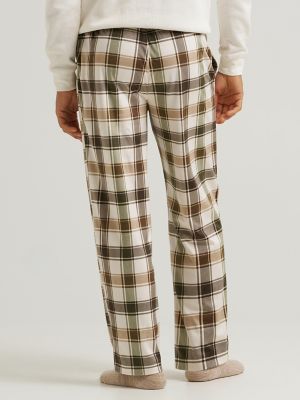 Men's Plaid Lounge Pant with Contrast Waistband