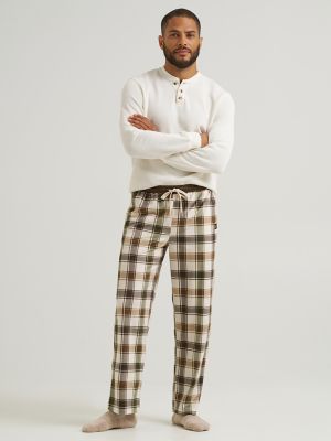 Men's Plaid Lounge Pant with Contrast Waistband