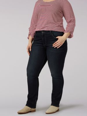 riders by lee mid rise straight leg jeans