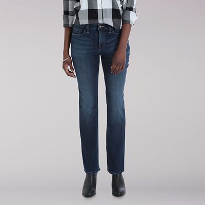 riders by lee women's mid rise straight jean