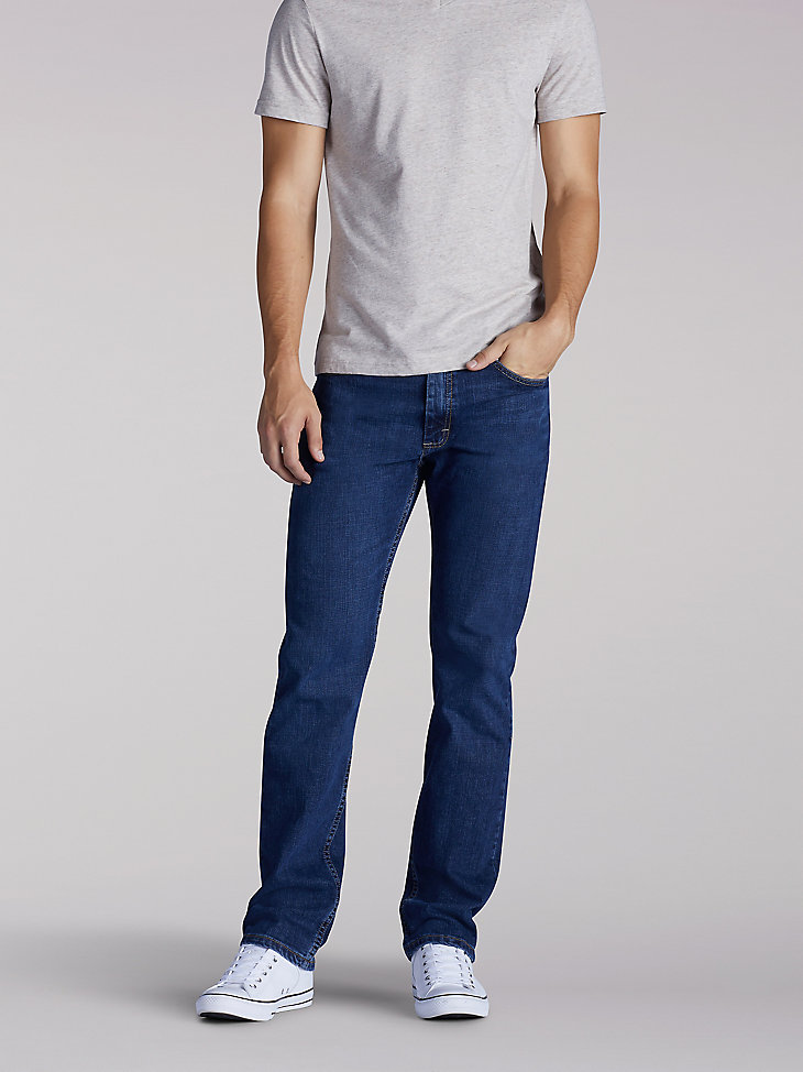 NEW Lee Premium Classic Straight Leg Mens Denim Blue Jeans Pants 38x30 38x32 