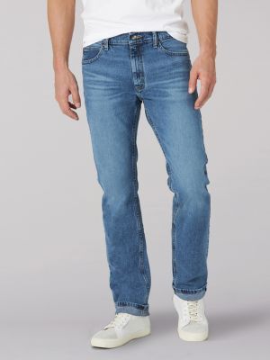 Men's Lee Legendary Slim Straight Jeans, Size: 33X32, Med Blue