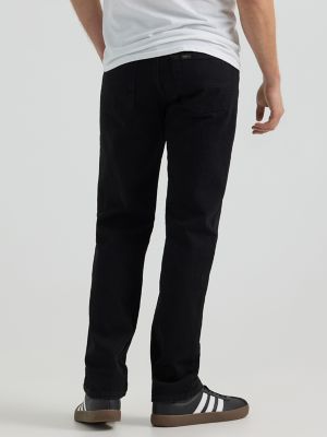 Men&rsquo;s  100% Cotton Regular Fit Straight Leg Jeans in Double Black