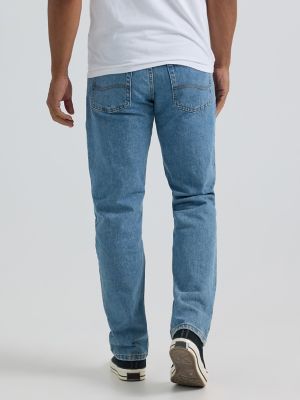 Men’s  100% Cotton Regular Fit Straight Leg Jeans in Light Stone alternative view 2
