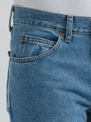 Men’s  100% Cotton Regular Fit Straight Leg Jeans in Light Stone alternative view 5