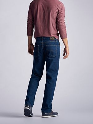 100% Cotton Regular Fit Straight Leg Jean:Dark Stone:42:34 alternative view 4