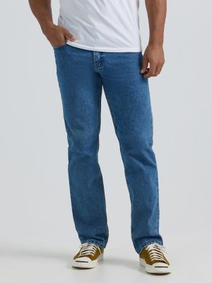 Men&rsquo;s  100% Cotton Regular Fit Straight Leg Jeans in Pepper Stonewash alternative view