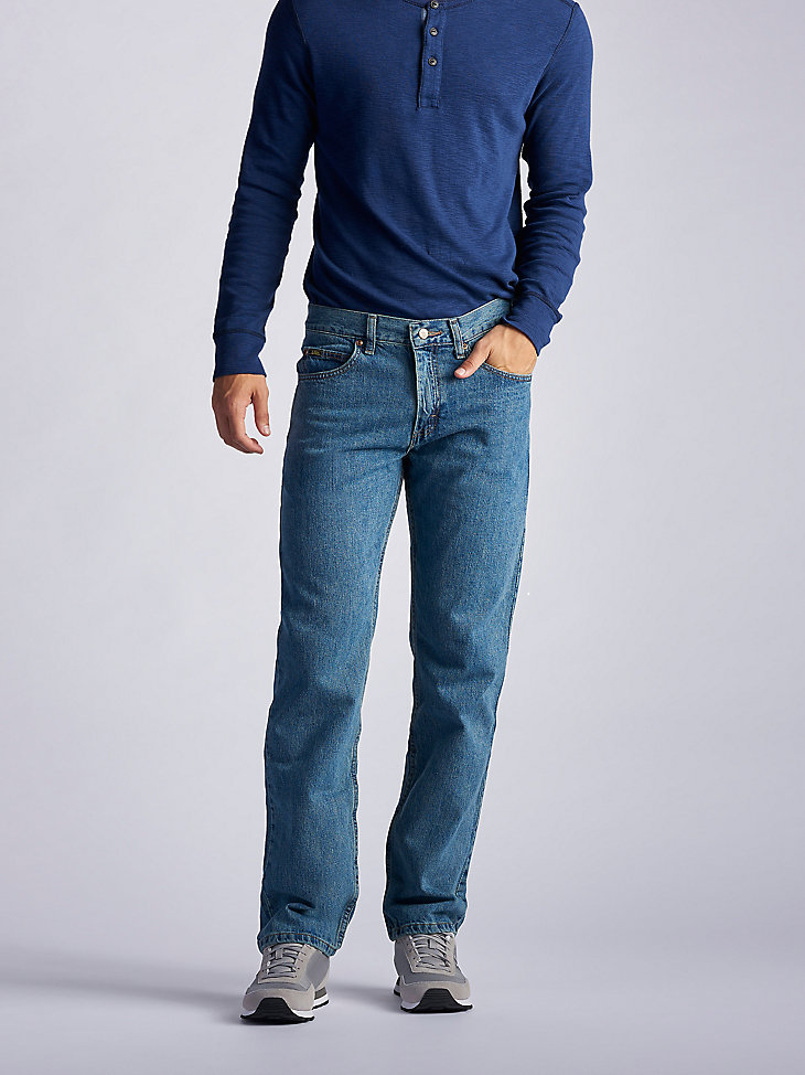 Men's 100% Cotton Regular Fit Straight Leg Midweight Jean | Men's Jeans ...