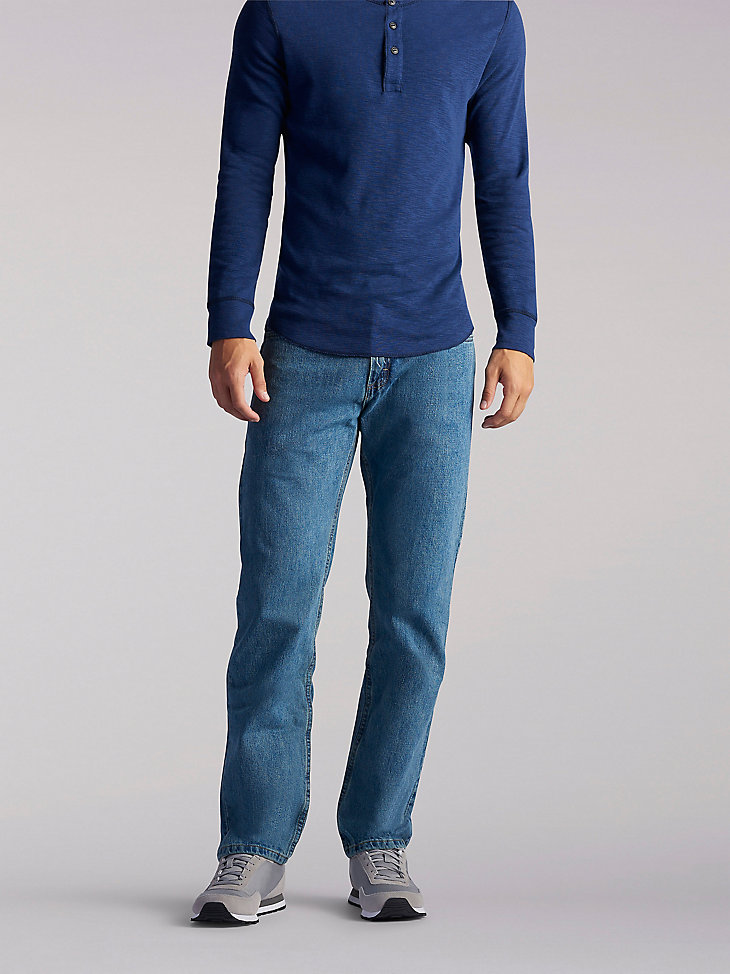 Men's 100% Cotton Regular Fit Straight Leg Midweight Jean | Men's Jeans ...