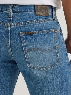 Men s 100 Cotton Regular Fit Straight Leg Heavyweight Jean