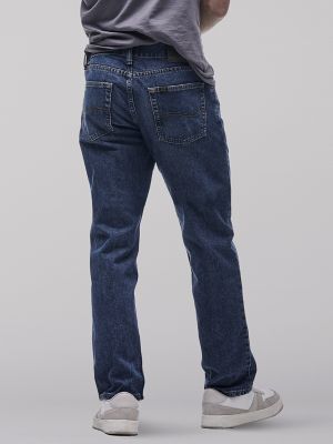 Men’s 100% Cotton Regular Fit Straight Leg Jeans in Vintage Stone