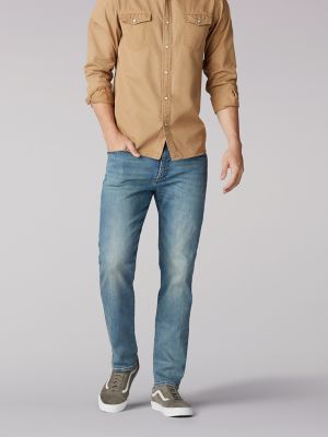 lee regular fit tapered leg jeans