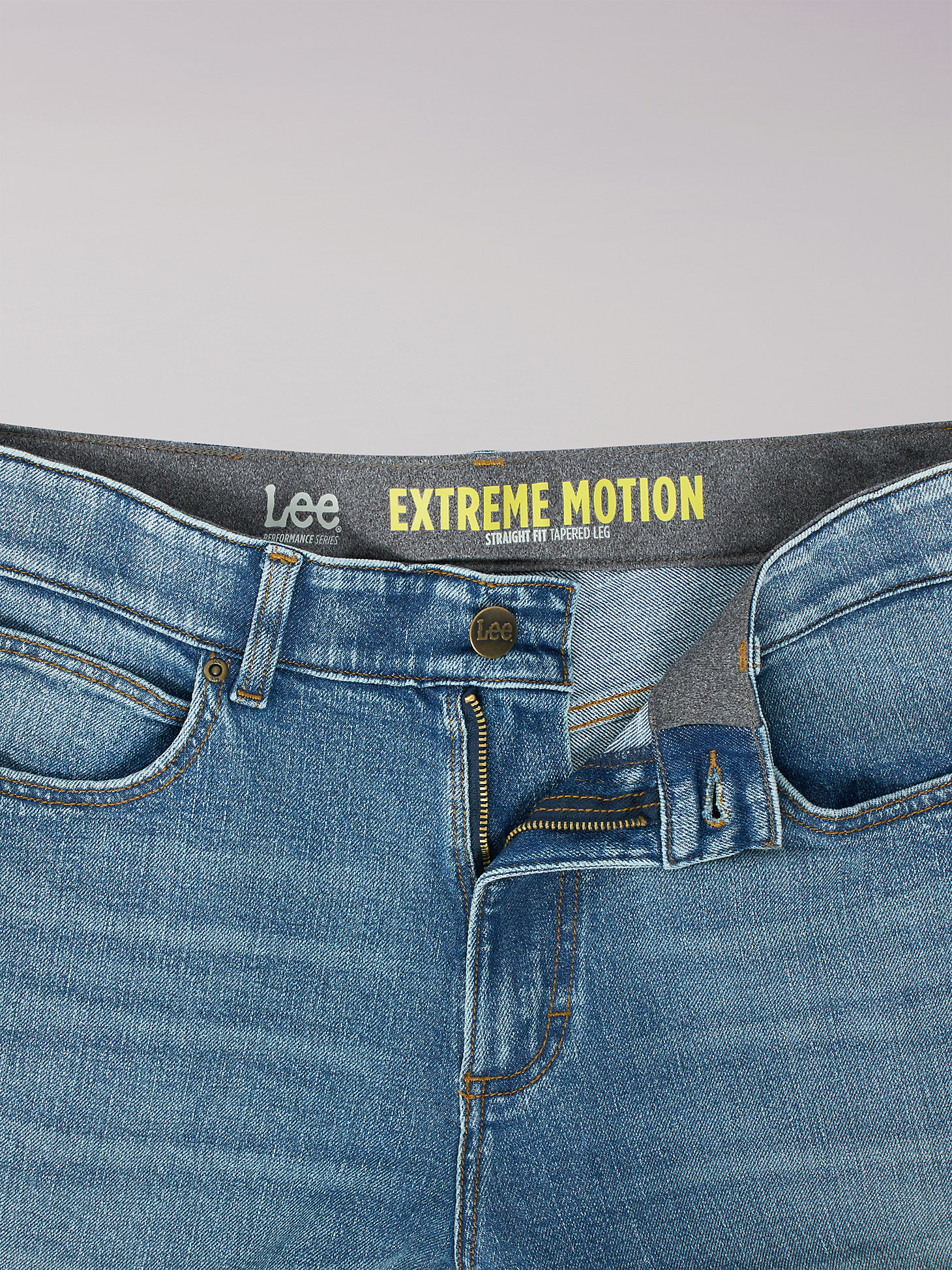 Men's Extreme Motion 4-Way Stretch Straight Tapered Jean in Muzzy alternative view 6