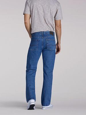 MEN’S REGULAR FIT BOOTCUT JEANS IN PEPPER STONE