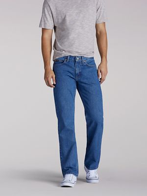 MEN’S REGULAR FIT BOOTCUT JEANS IN PEPPER STONE