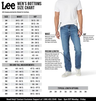 Lee Women's Jeans Size Chart