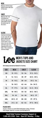 Size Guide - Men's Tops – Rough Rider Jeans