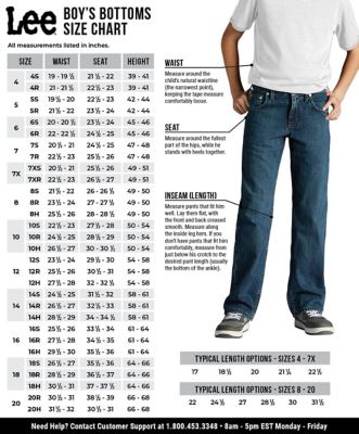 ck jeans size chart