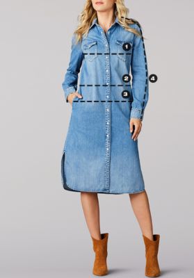Women's Loose Bib Denim Overall Dress | Light Wash Denim | Lee