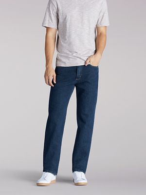 Relaxed Fit Straight Leg Jeans, Men's Jeans