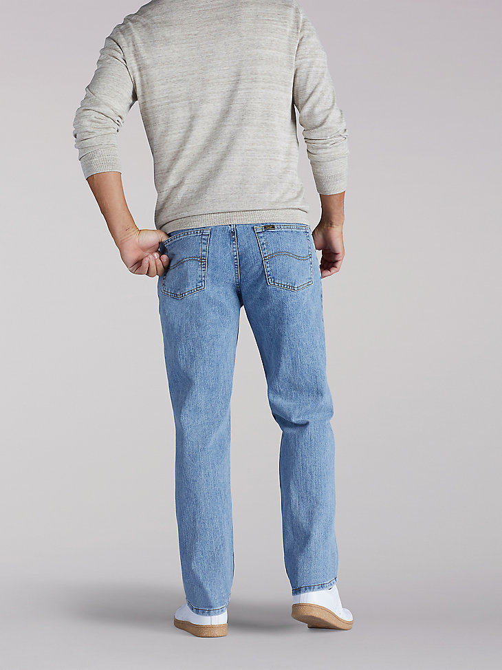 Men’s Relaxed Fit Straight Leg Jeans in Worn Light alternative view