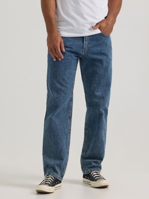 Relaxed Fit Straight Leg Jeans, Men's Jeans