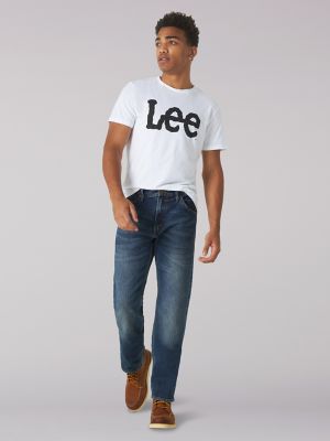 Lee Men's Regular Fit Straight Leg Jeans - Black — Dave's New York
