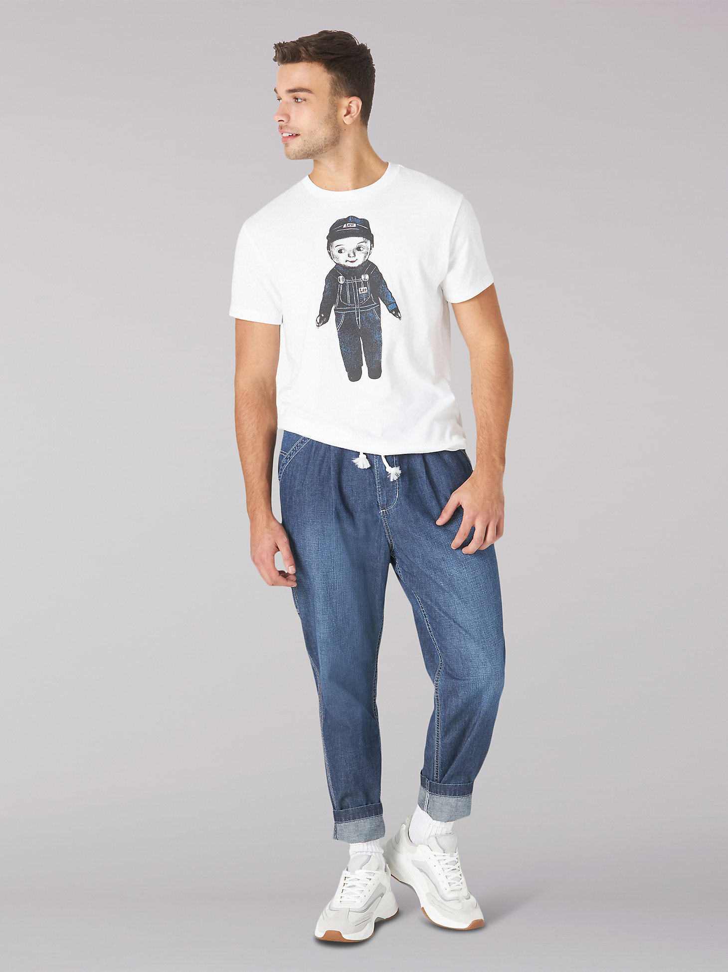 Men's Heritage Buddy Lee in Overalls Graphic Tee in White alternative view 3