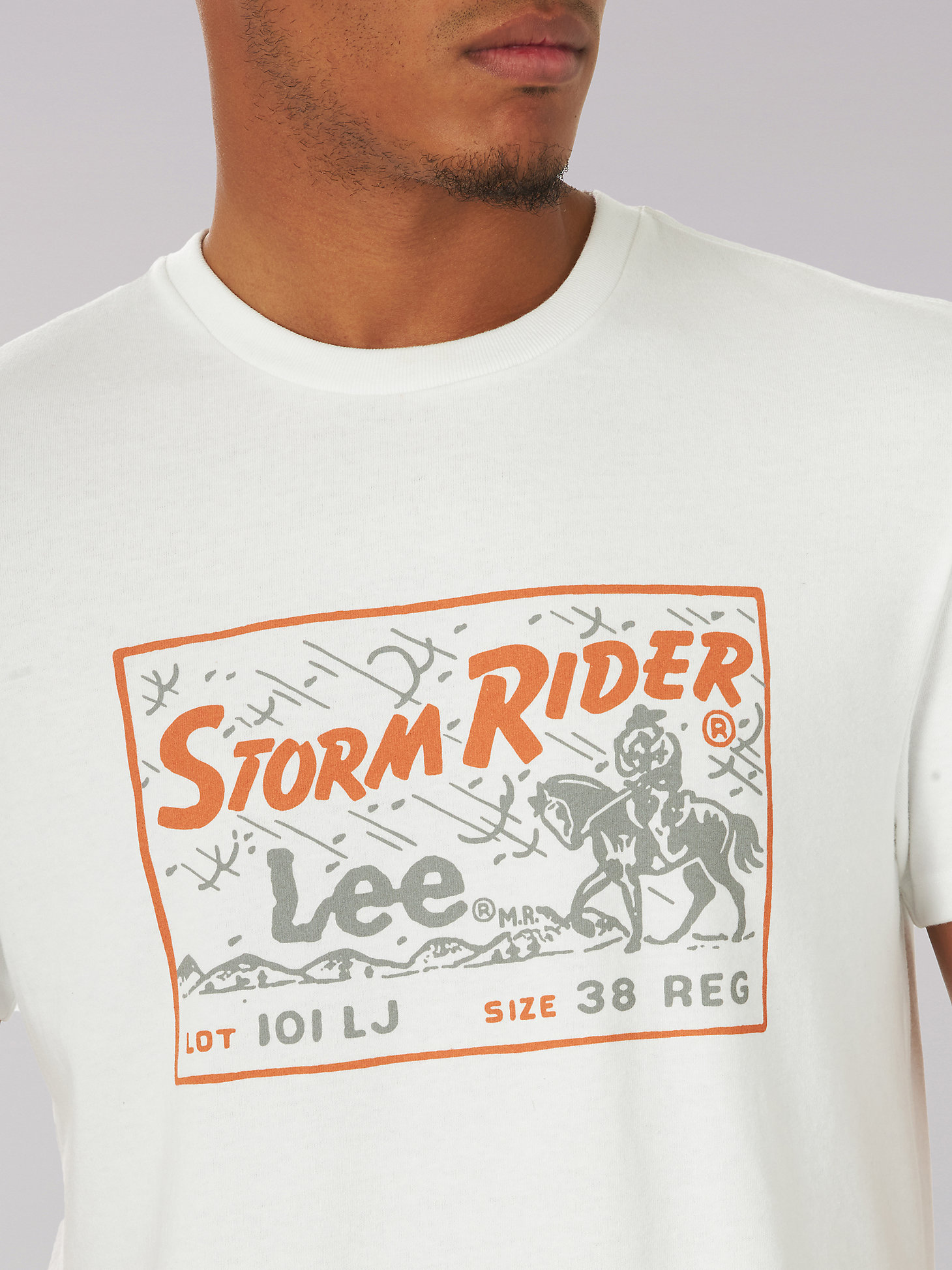 Men's Heritage Storm Rider Graphic Tee in Solid White alternative view 2