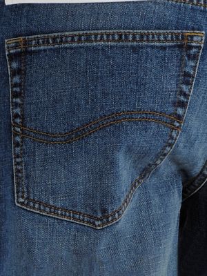 Men's Regular Fit Straight Two Tone Design Pocket Bootcut Jeans