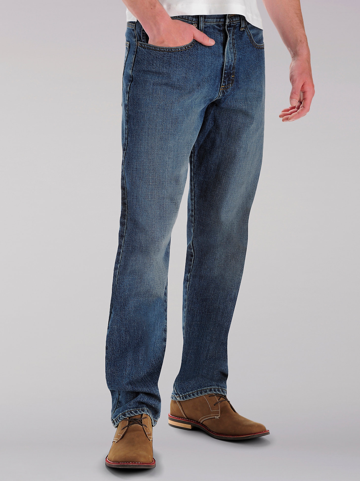 Men’s Custom Fit Loose Straight Leg Jean (Big&Tall) in Drifter main view