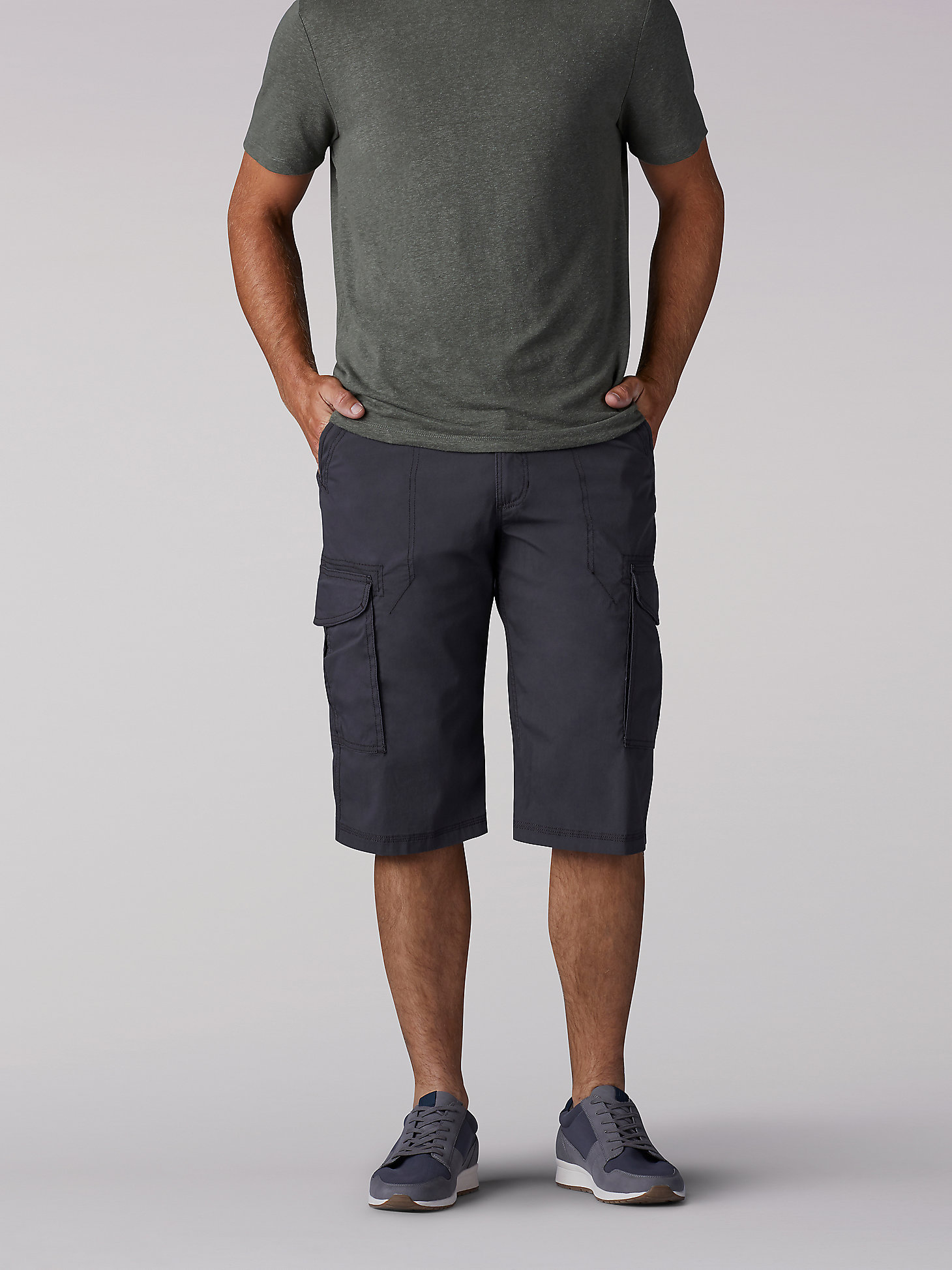 Men’s SUR Belted Cargo Shorts in Anthracite main view