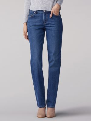 Women's Meridian Stretch Relaxed Fit Straight Leg Petite Jeans by Lee at  Fleet Farm