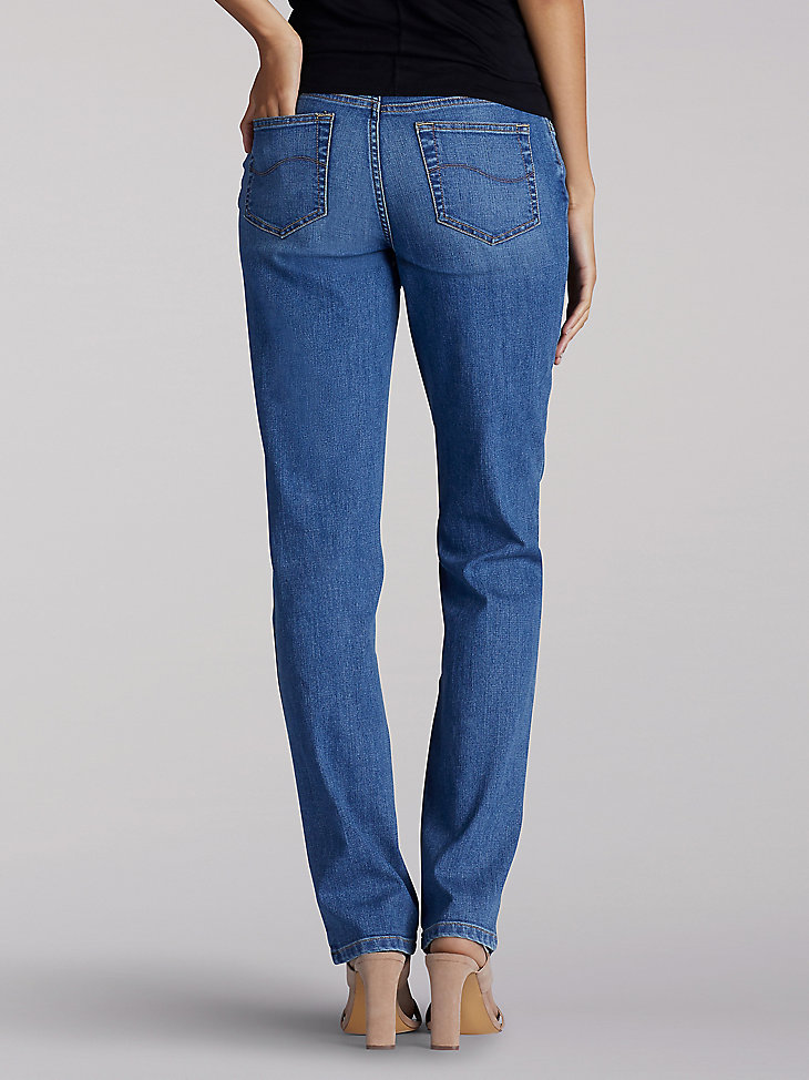 Women’s Stretch Relaxed Fit Straight Leg Jean (Petite) in Meridian alternative view