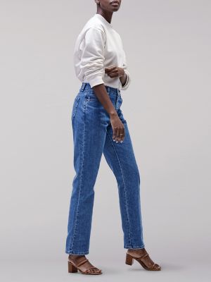 Lee mid rise 2025 straight leg jeans