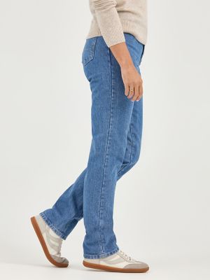 Women&rsquo;s 100% Cotton Relaxed Fit Straight Leg Jean in Aero alternative view 3