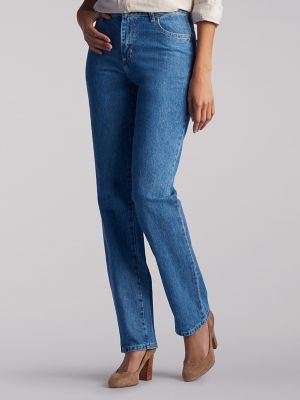 Cotton Relaxed Fit Straight Leg Jean 