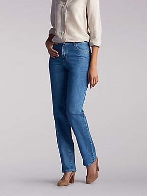 Women's 100% Cotton Relaxed Fit Straight Leg Jean (Petite)