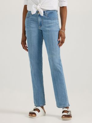 womens straight leg jeans with stretch