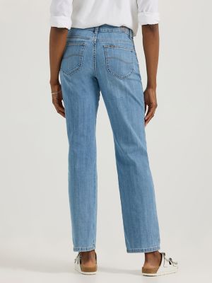  Women Capri Jeans Stretchy Straight Leg Denim Pants Size 8  Sky Blue