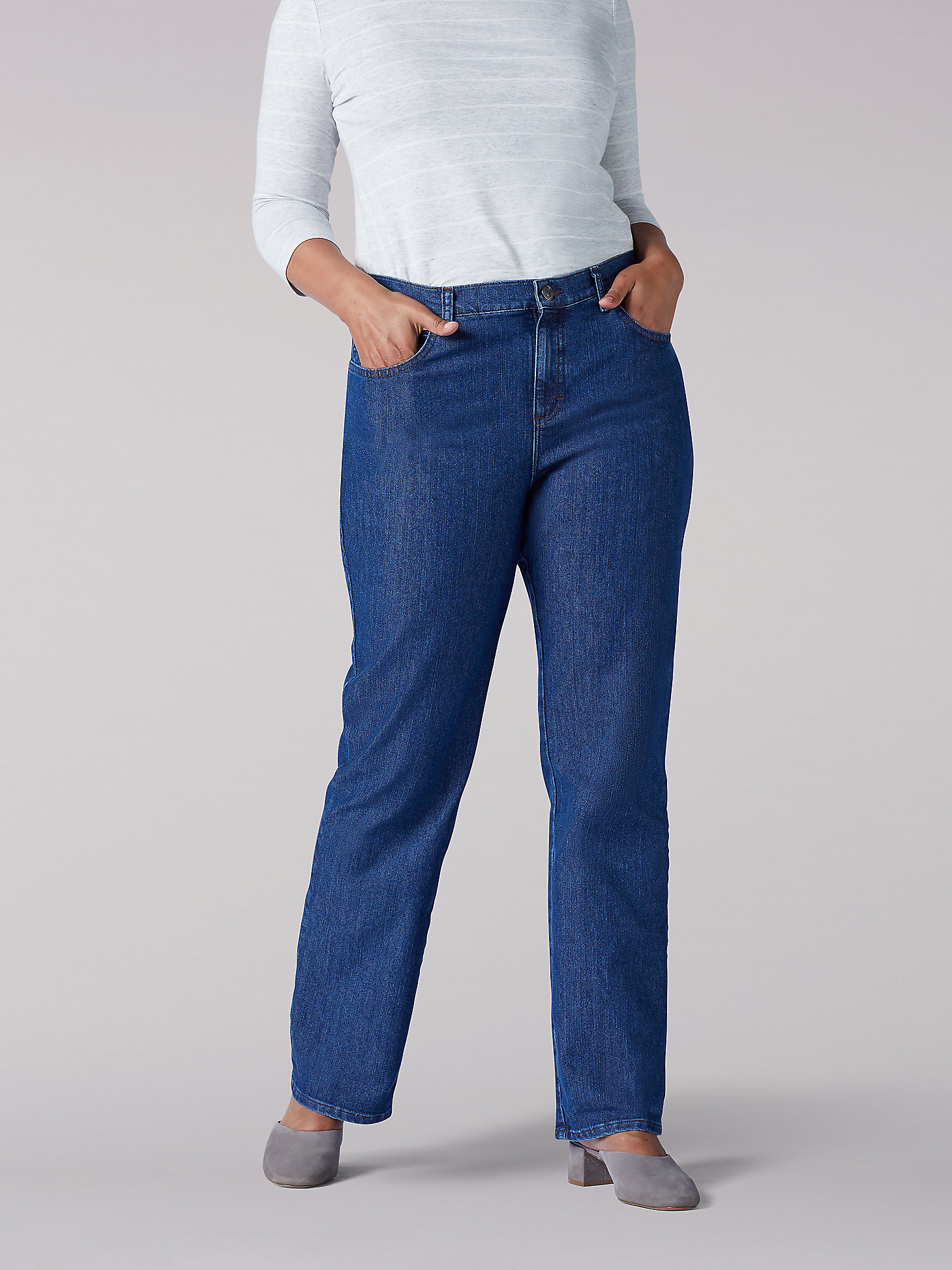 Women’s Original Relaxed Fit Straight Leg Jeans (Plus) in Premium Rinse main view