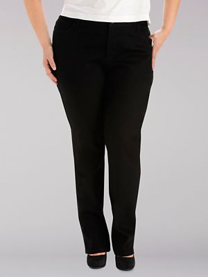 lee women's instantly slims classic relaxed fit monroe straight leg jean