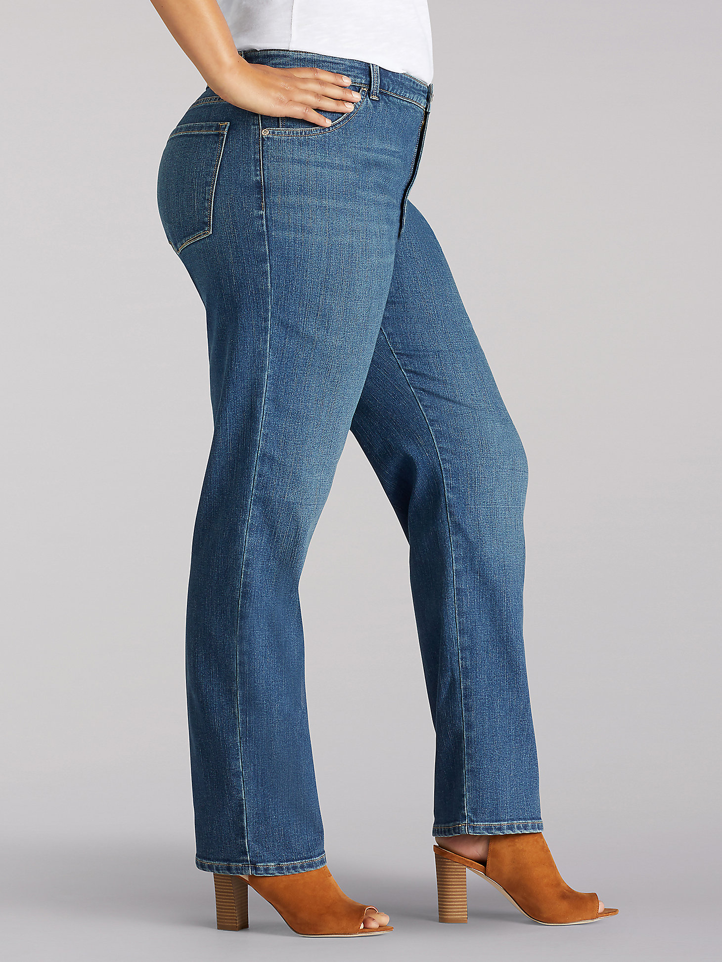 Women’s Instantly Slims Relaxed Fit Straight Leg Jean Classic Fit (Plus) in Seattle alternative view 2