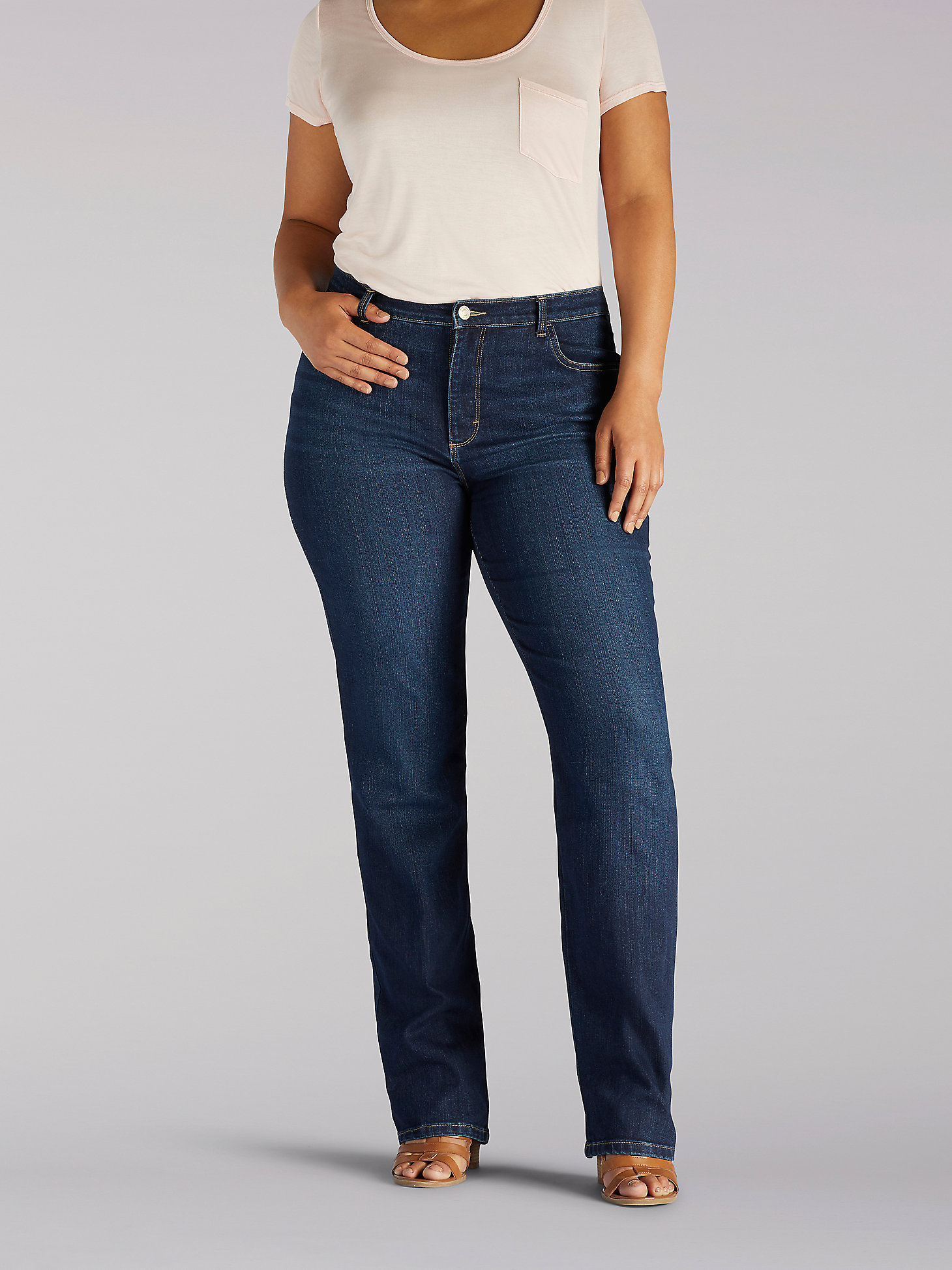 Women’s Instantly Slims Relaxed Fit Straight Leg Jean Classic Fit (Plus) in Ellis main view