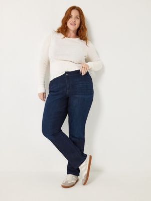 Women&rsquo;s Stretch Relaxed Fit Straight Leg Jean (Plus) in Niagara