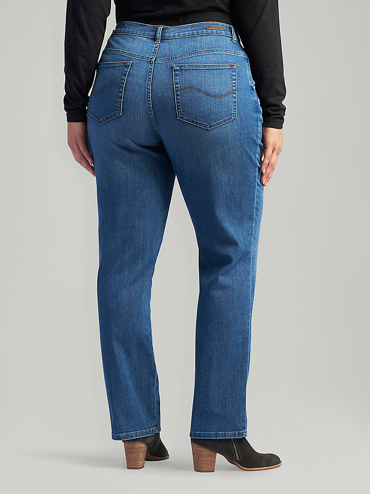 Women’s Stretch Relaxed Fit Straight Leg Jean (Plus) in Meridian alternative view
