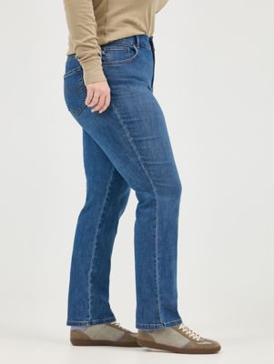 Women’s Stretch Relaxed Fit Straight Leg Jean (Plus) in Meridian alternative view 3