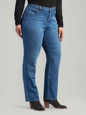 Womens Plus Size Stretch Dark Blue Black High Waist Denim Jeans Skinny  Pants 